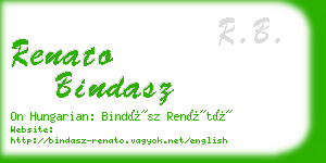 renato bindasz business card